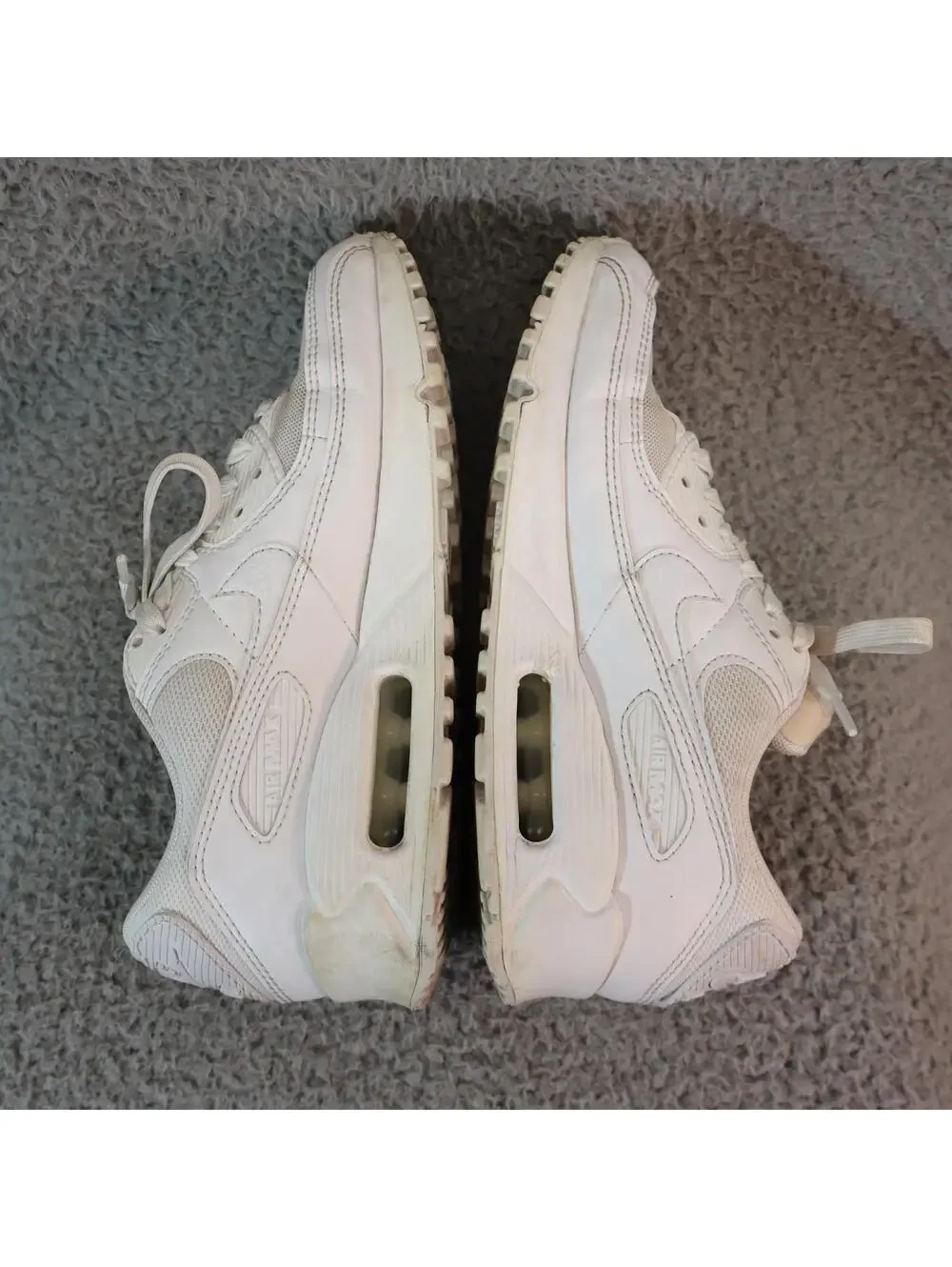 Nike Air Max 90 Women Shoes US 6.5 Triple White EUR 37.5